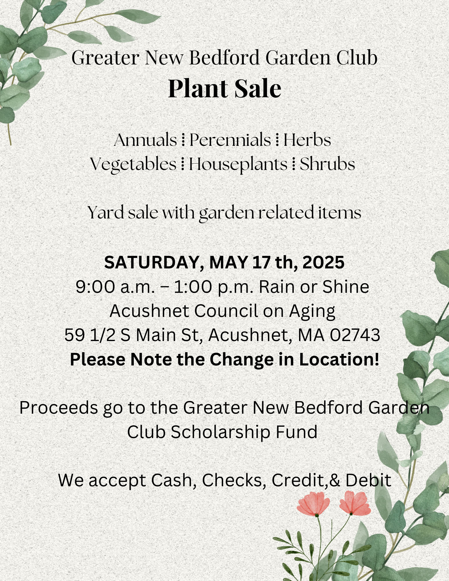 GNB Garden Club Plant Sale 2025